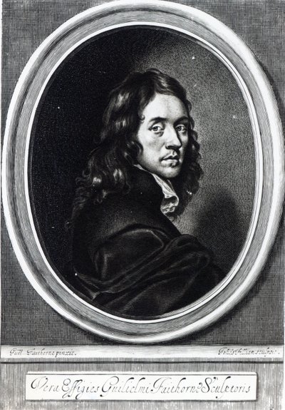 Autoportrait, gravé par John Fillian (fl.1658-80), c.1658-70 - William Faithorne